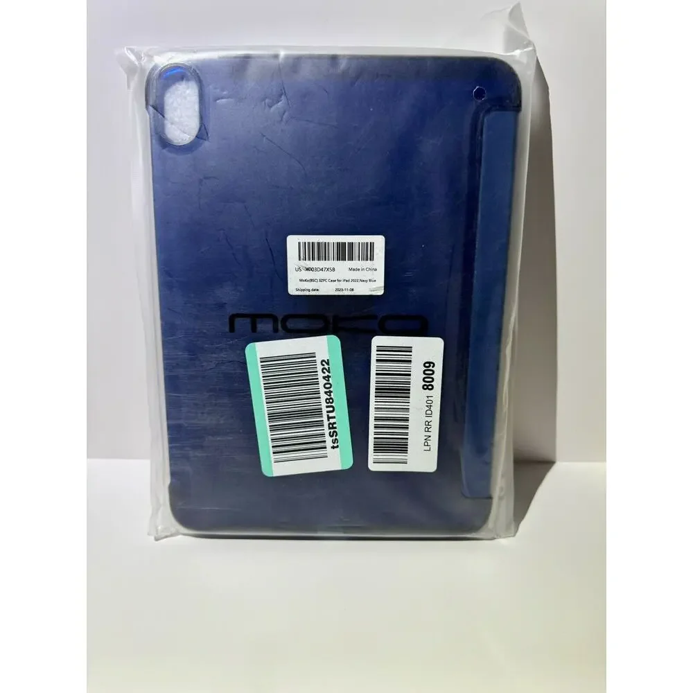 Moko Navy Blue 3ZPC Case For 2022 iPad Tablet Case